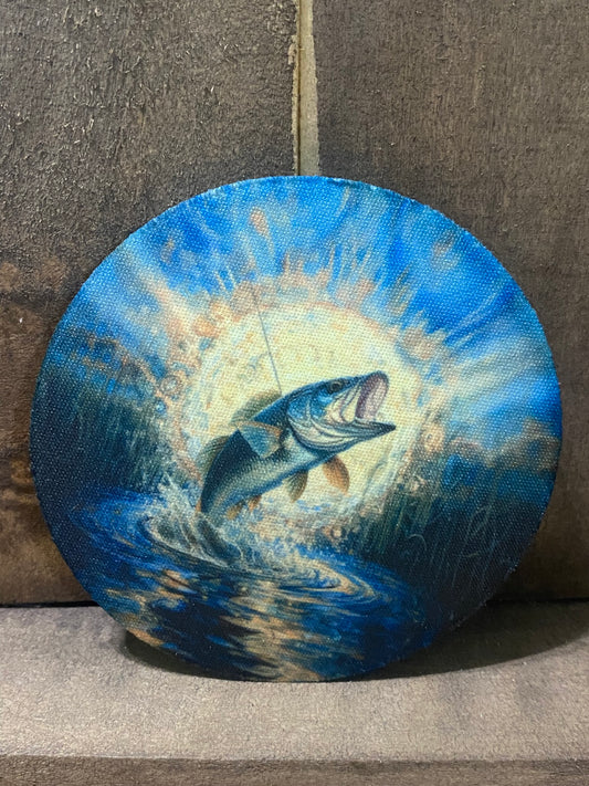 Fishing 3.75 inch Coaster set