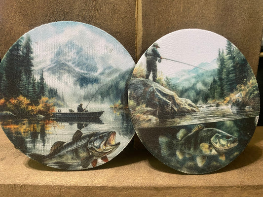 Fishing 3.75 coaster set