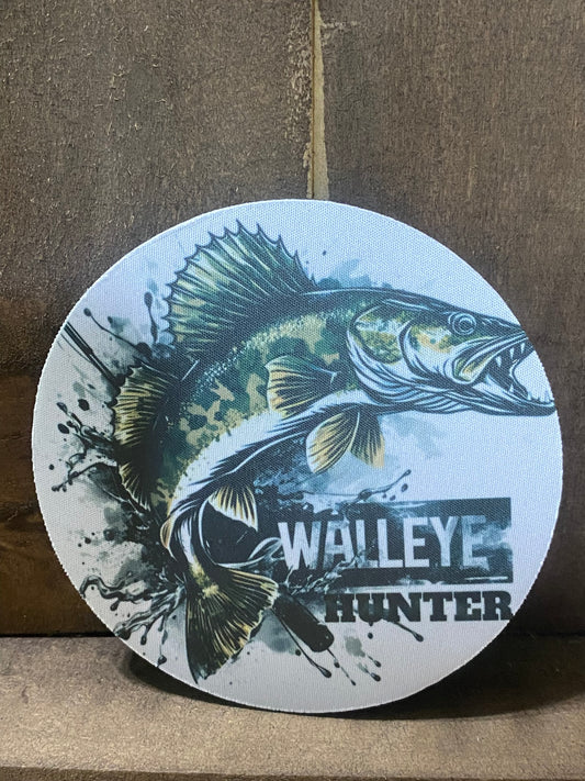 Walleye Hunter 4 inch coaster set