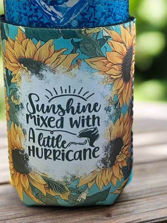 Sunshine mixed with a little hurricane 12oz. can koozie