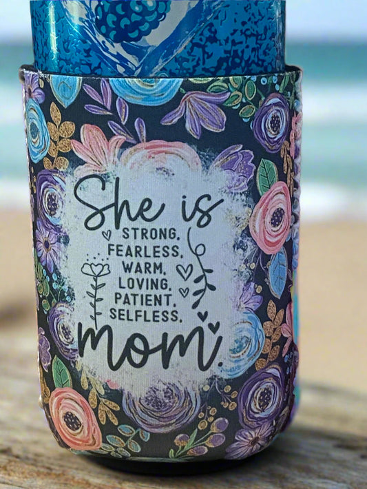 She is mom 12oz. can koozie
