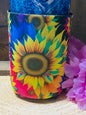 Neon Sunflower 12 oz. can koozie