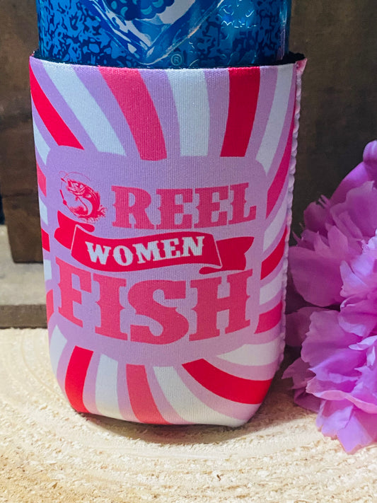 Reel Girls Fish 12oz. can koozie