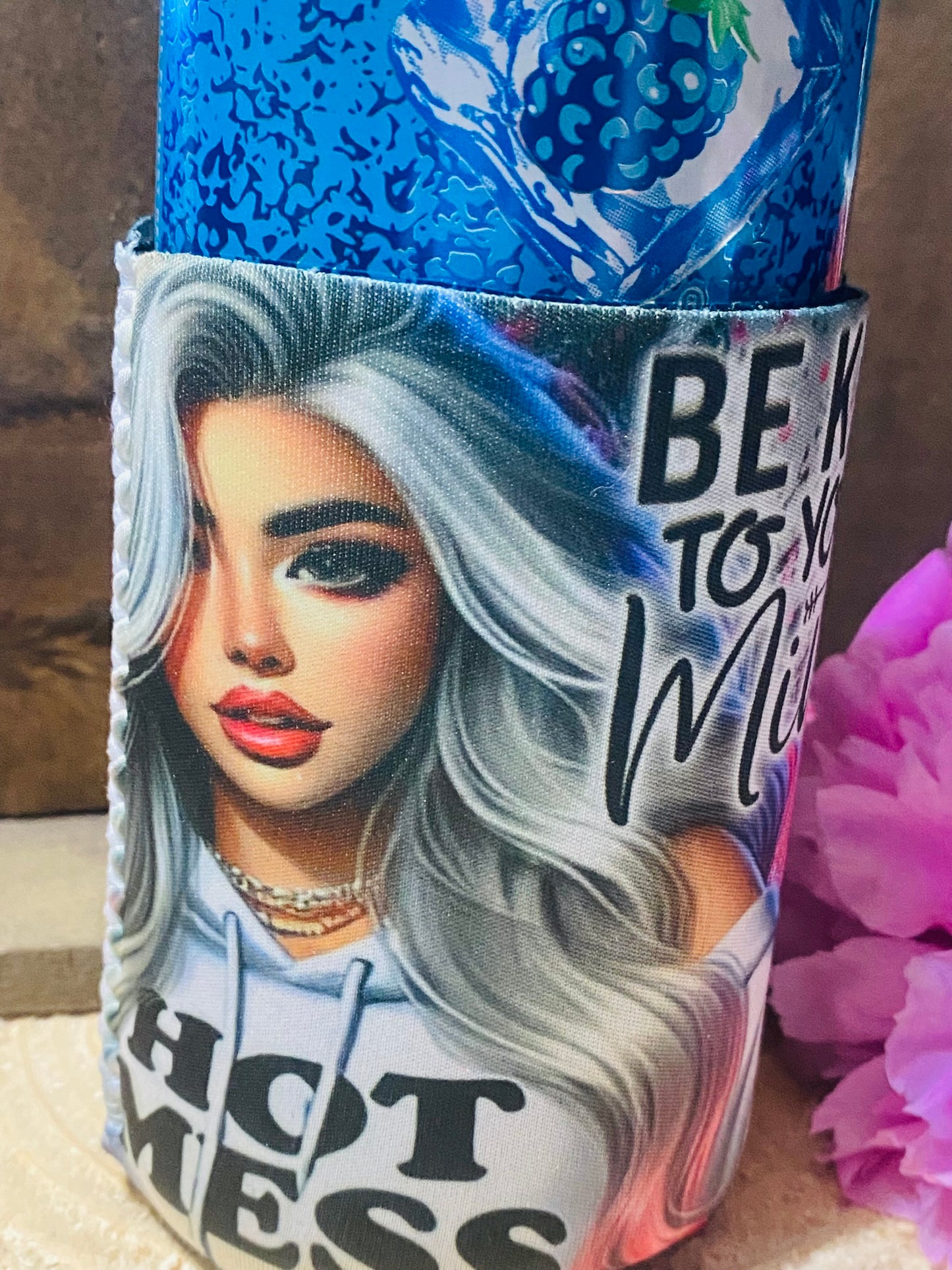 Hot Mess 12oz. can koozie