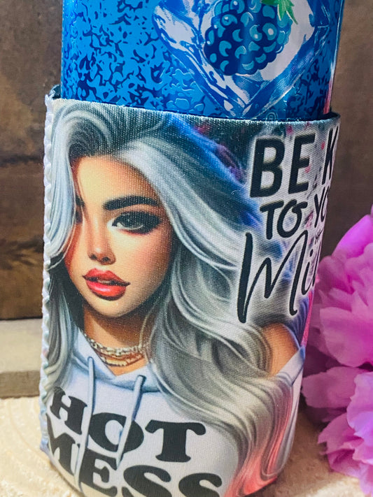 Hot Mess 12oz. can koozie