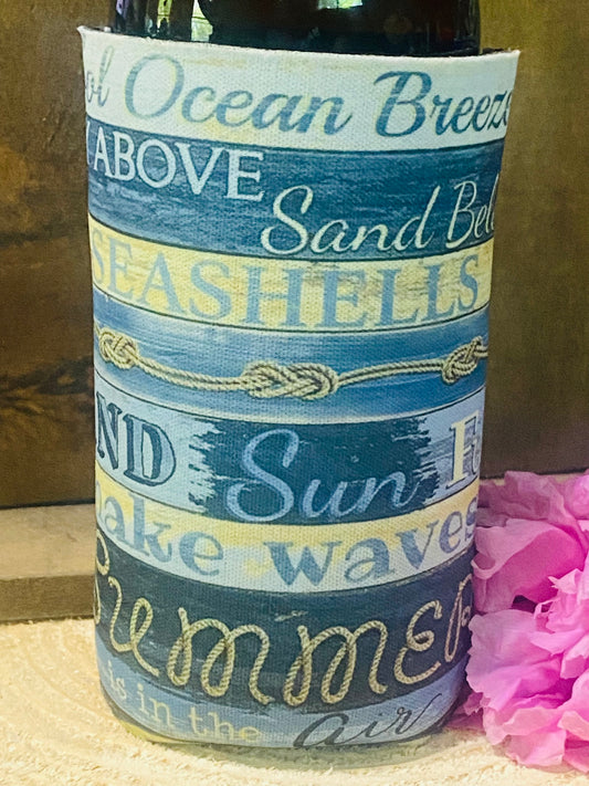 Beach slim can/ bottle koozie