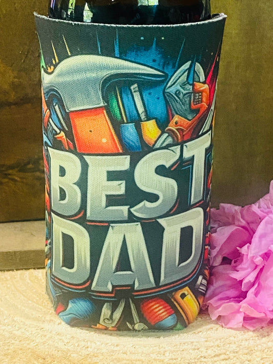 Best Dad tools slim can/ bottle koozie