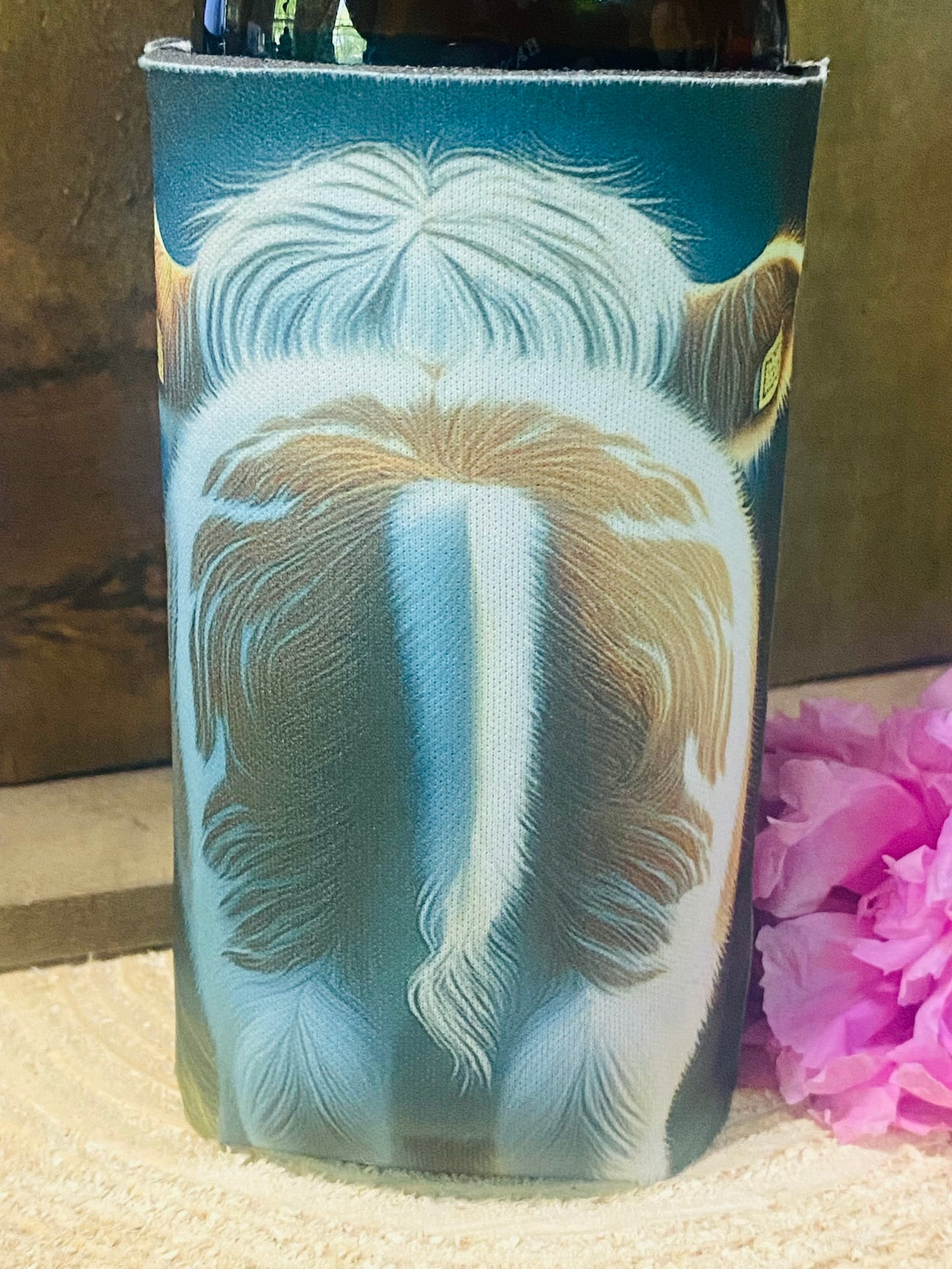 Cut cow and Bum slim can/ bottle koozie