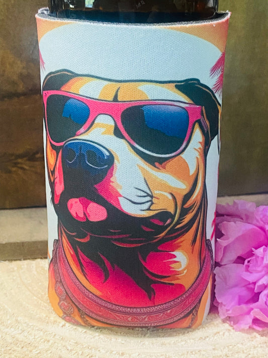Tropical Pitbull slim can/ bottle koozie
