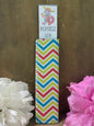 Freeze pop sleeve green, teal, red chevron pattern