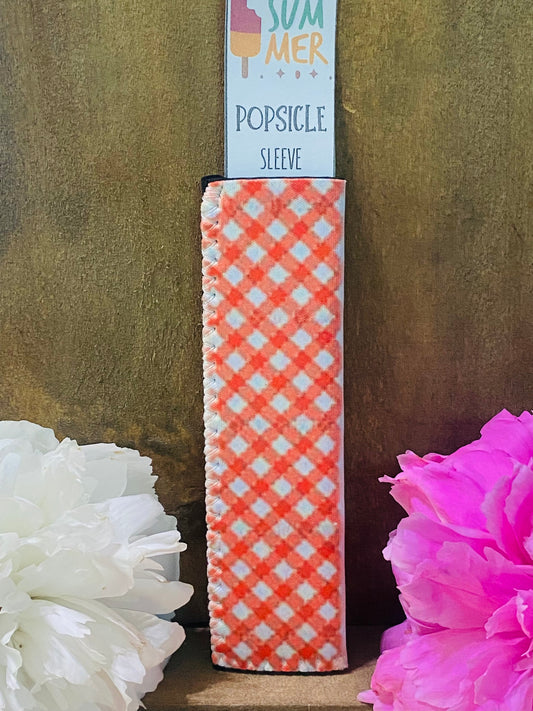 Freeze pop sleeve Red Gingham