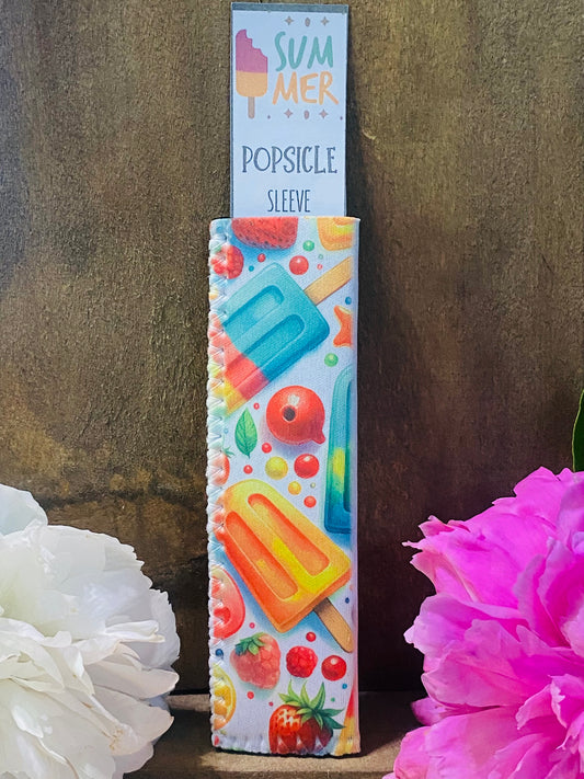 Freeze Pop sleeve orange popsicle with fruit