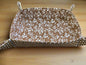 Brown Floral & Polka dot fabric trinket tray