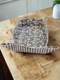 Black and white Floral/ Gingham Fabric Tray